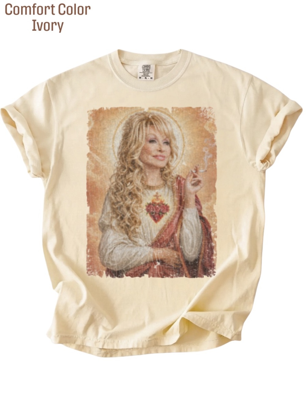 Comfort Colors Ivory Dolly Parton tee shirt